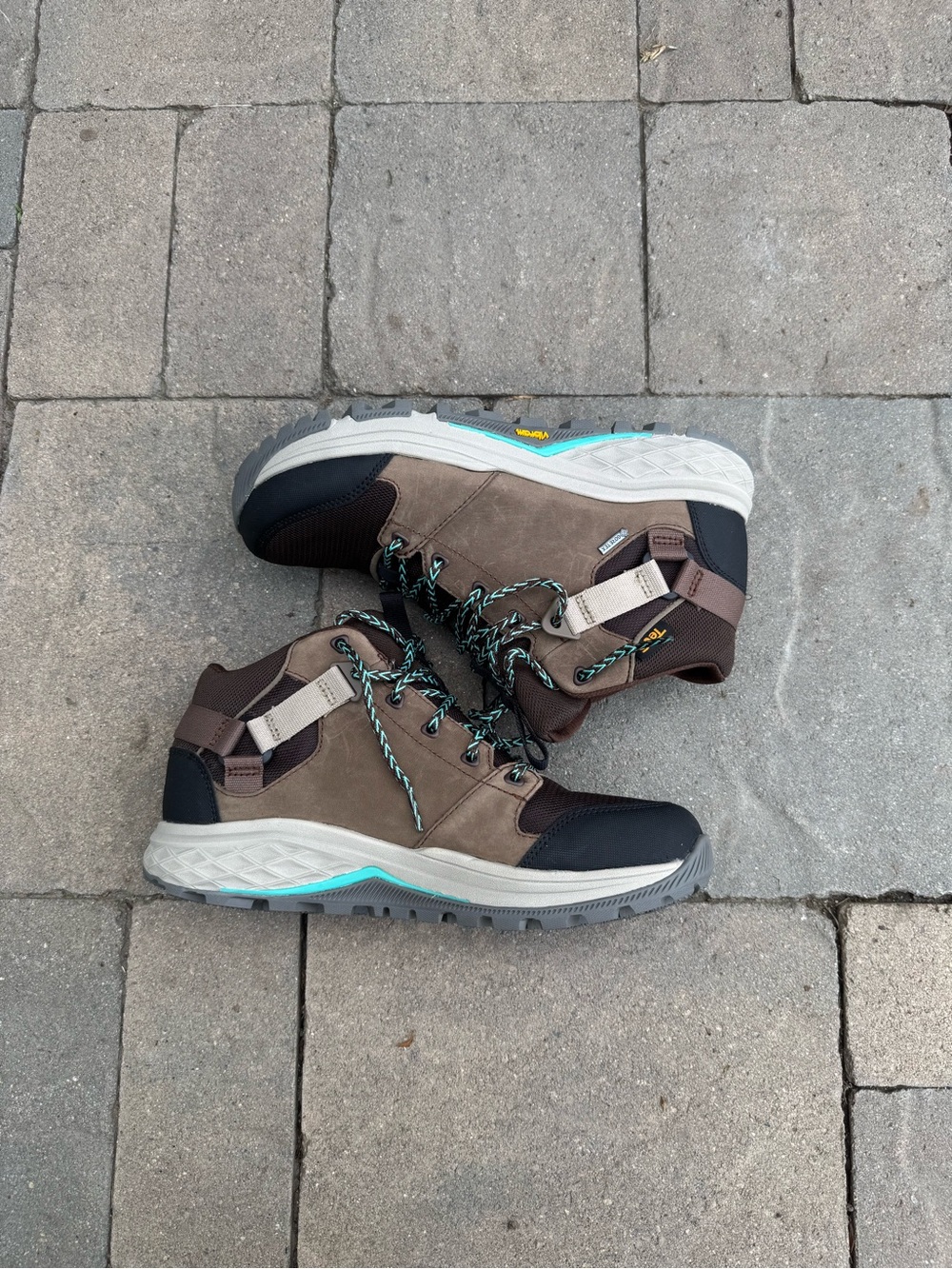 Women’s Teva Brown Hiking Boots with Aqua Accent